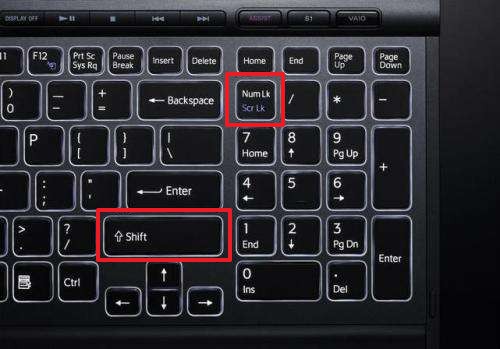 方法一：同時(shí)按Shift+NumLk