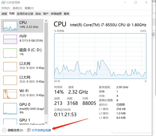 2-“性能”的“資源監視器”來解決