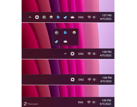 微軟：新版Win11 22H2可禁用通知區(qū)域所有圖標